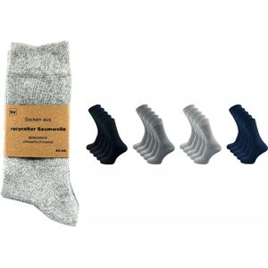 Unisex sokken van gerecycled wol grijs 10 paar maat 39-42