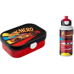 CARS GO Lunchset Pop up Drinklfles 400ml + Lunchbox