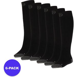 Apollo (Sports) - Skisokken Unisex - Badstof zool - Zwart - 43/46 - 6-Pack - Voordeelpakket