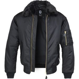 Brandit - MA2 Fur Collar Bomber jacket - M - Zwart