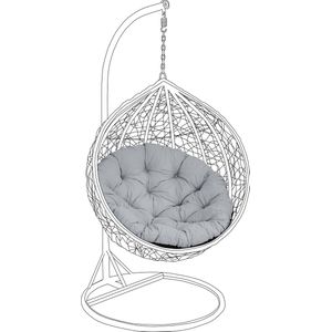 Tuinstoelkussens - SchommelStoelkussen - Buiten Rond Zitkussen - Getuft Tuinstoel Kussen - Stoelkussen met Lint - Zitkussens voor Tuinstoel - 105cm