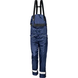 SIR SAFETY QUARK Werkbroek Heren, Donkerblauw - Reflecterende Band - Verstelbare Schouderbanden - Verborgen Rits Met Flap - Elastische Tailleband - Achterzak Met Klittenband