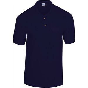 Polo Unisex S Gildan Kraag met knopen Korte mouw Navy 50% Katoen, 50% Polyester