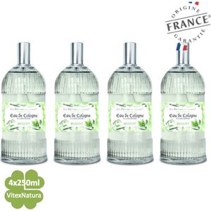 Lelietjes van dalen Eau de Cologne 4 x 250 ML | merk A L'Ancienne | unisex | multifunctioneel als parfum, roomspray en fris linnengoed | Franse Parfum de Grasse