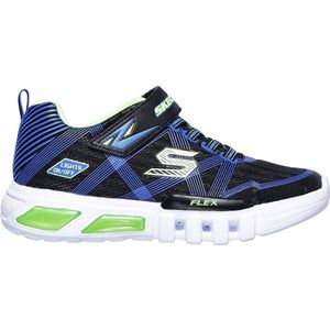 Skechers - Flex-Glow - Sneakers - Black/Blue/Lime - Technisch Mesh