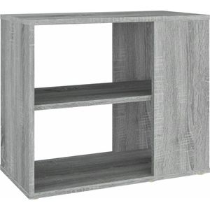 vidaXL - Bijzetkast - 60x30x50 - cm - bewerkt - hout - grijs - sonoma - eikenkleurig
