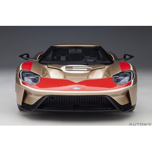 AUTOart 1/18 Ford GT 2022 Heritage Edition Holman Moody (Gold with Red)