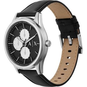 Armani Exchange Dante AX1872 Horloge - Leer - Zwart - Ø 42 mm