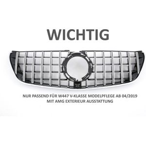 Grill Sport past voor Mercedes W447 V-CLASS FACELIFT + AMG LINE zwart / chroom