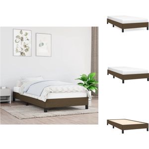 vidaXL Bedframe Dark Brown 193x93x25cm - Breathable and Durable Material - Sturdy Support Legs - Plywood Slats - Mattress Not Included - Bed