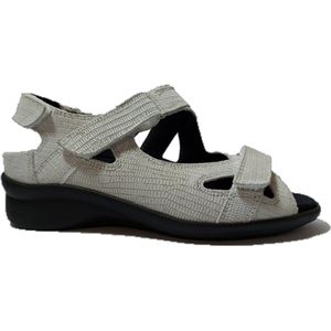 Durea - 7376 Sandalen - Zwart - Leer - Met Klittenbandsluitingen