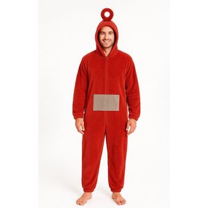 KrijgHonger - Teletubbie Onesie - Rood Verkleedkostuum Volwassenen - S (140-150cm) - Onesie Pyjama - Verkleed als teletubbie PO - Carnavalskleding - Verkleedkleding - Teletubbie kostuum - Groepskostuum