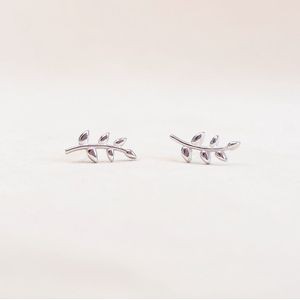Ava & Imber Leaf Studs | 925 Sterling Zilver | 925 Sterling Zilveren Oorbellen | Zilveren Oorstekers Blad