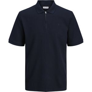 JACK&JONES JJEAUSTIN ZIP POLO SS NOOS Heren Poloshirt - Navy Blazer Classic