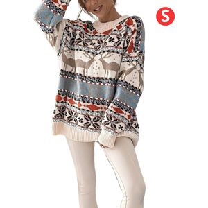 Livano Kersttrui - Dames - Foute Kersttrui - Christmas Sweater - Kerst Sweater - Christmas Jumper - Pyjama - Winter - Maat S - Oversized
