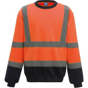 Yoko Signalisatie Sweatshirt YHVJ510 - Hi Vis Orange / Navy - L