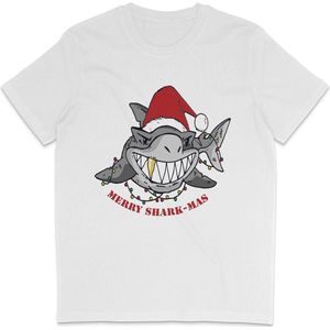T Shirt Heren - Kerst - Korte Mouw - Wit - Maat 3XL