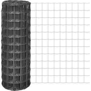 vidaXL - Euro - hek - 25x1,2 - m - staal - grijs