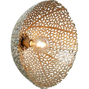 Cactula ronde gouden metalen wandlamp 39 x 20 cm