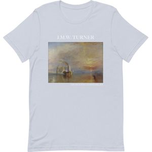 J.M.W. Turner 'De vechtende Temeraire' (""The Fighting Temeraire"") Beroemd Schilderij T-Shirt | Unisex Klassiek Kunst T-shirt | Licht Blauw | M