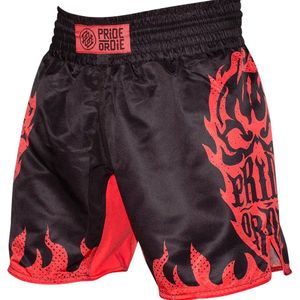 PRIDE or Die Fight Shorts Reckless Flames Zwart XS - Jeans Maat 28