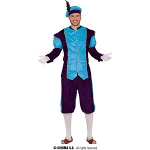 Guirma - Pietenpakken - Blauwe Kadootjes Piet - Man - Blauw - Maat 48-50 - Kerst - Verkleedkleding