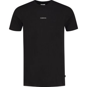 Purewhite - Heren Slim Fit T-shirt - Zwart - Maat XXL
