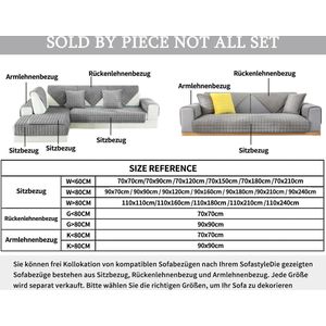 Bankhoes, L-vorm, hoekbank, bankovertrek, fluwelen bankovertrek, antislip