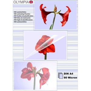 1x100 Olympia lamineerfolie DIN A4 80 micron  9166