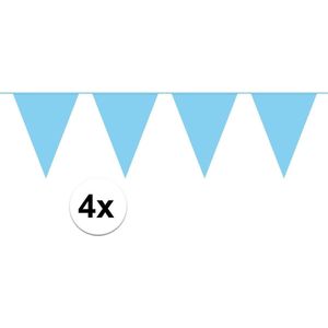 Slinger Vlaggenlijn Baby Blauw 40 Meter Verjaardag Slinger Voor Binnen En Buiten