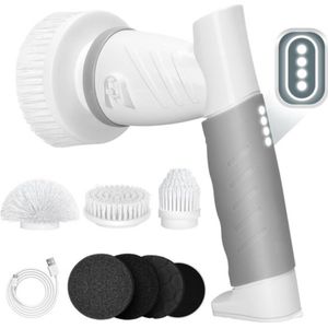 Elektrische reinigingsborstel - Elektrische schrobborstel - Reinigingsborstel - Schrobber - Oplaadbaar - Diverse opzetstukken - IPX7 Waterdicht