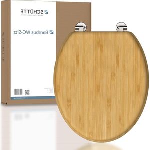 Bamboo massief bamboe toiletdeksel - duurzaam hout - geschikt voor alle gangbare toiletten - belasting 150 kg