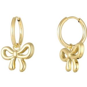 Oorhangers bow life - Goudkleurig - oorstekers - Oorbellen dames - Stainless steels - Sieraden voor vrouwen - Oorbel