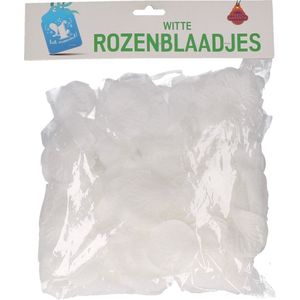 Grote verpakking rozenblaadjes | wit | stof