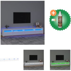 vidaXL TV-meubel vidaXL Luxe met RGB LED-verlichting - 270 x 35 x 40 cm (wit) - Kast - Inclusief Houtreiniger en verfrisser