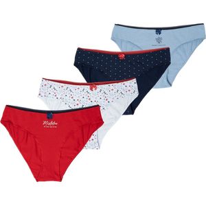 Happy Shorts Dames Kerst Slips Onderbroeken 4-Pack - Maat XL