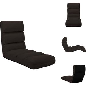vidaXL Loungebed Kunstleer - Bruin - 175x56x20 cm - Verstelbaar - Chaise longue
