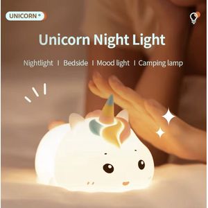 LED Unicorn Nachtlampje voor Kinderen - Kinderkamer Verlichting Eenhoorn - Inclusief Afstandsbediening - Met Aanraaksensor - Aftelfunctie/Timer- Meerkleurig - USB Oplaadbaar - Cadeau voor Kinderen - Kerstcadeau Tip