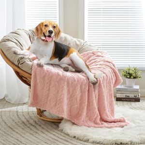 Hond Deken 70x100 cm Pluizige Fleece Stof Zachte en Leuke Warme Bed Cover Deken Gooi Wasbare Slaap Mat Voor Honden Katten Cavia Anaimals Medium Roze