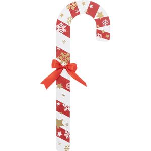 Kerst - Zuurstok - Snoepstok - Snoepfriet - Kerstdecoratie - Muurdecoratie - Decoratie - Hout - Hanger - 65cm