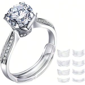 Ringverkleiner Set - 8 Stuks - Onzichtbare Ring Adjusters - Silliconen Voor De Perfecte Pasvorm