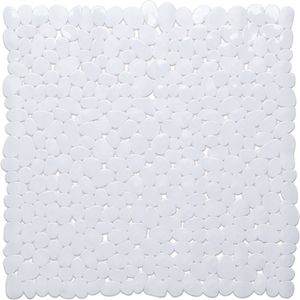 Witte anti-slip douche mat 53 x 53 cm vierkant - Schimmelbestendig - Anti-slip grip mat voor de badkamer/douche