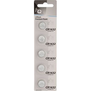 Lithium knoopcel CR1632-batterij 3 V, blister 5 stuks