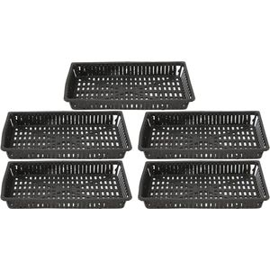 5 Stuks Netto Hydrocultuur Kweekpotten - Zwart Plastic - Aquarium Planten Mand - Waterplanten - Fish Tank - Vijver .