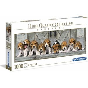 Clementoni Puzzels voor volwassenen - Beagles, Panorama Puzzel 1000 Stukjes, 14-99 jaar - 39435