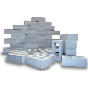 Schuim Bouwblokken - Set van 20 Stuks in Beton Blok Vorm - Ideaal voor Kinderen, Therapeuten, Scholen en Kinderopvang - Educatief Speelgoed voor Binnen en Buiten
