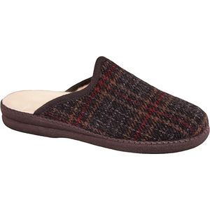 Neles Heren Pantoffel Muil/Slof - 50624 Grijs Geruit - Maat 46