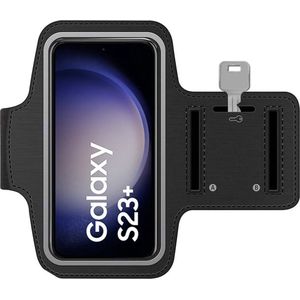 Arara Armband Geschikt voor Samsung Galaxy S23 Plus sportarmband - hardloopband - Sportband hoesje - zwart