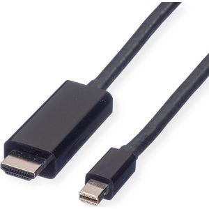 VALUE Mini DisplayPort Cable, Mini DP-UHDTV, M/M, zwart, 2 m
