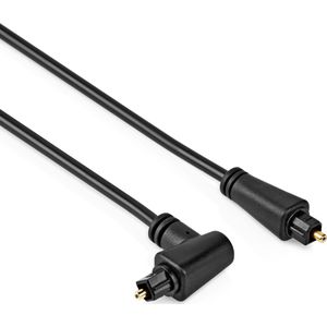 Optische kabel - Haaks - Enkel afgeschermd - 1 meter - Zwart - Allteq